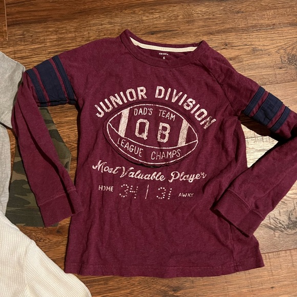 3 Carter’s and crazy 8 boys long sleeve tops size 5-6 - Picture 5 of 8